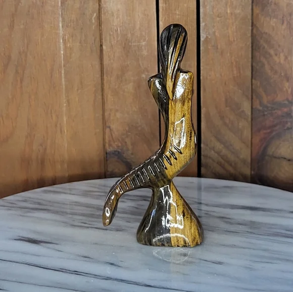 Elegant Wooden Mermaid Sculpture - Picture 8 of 11